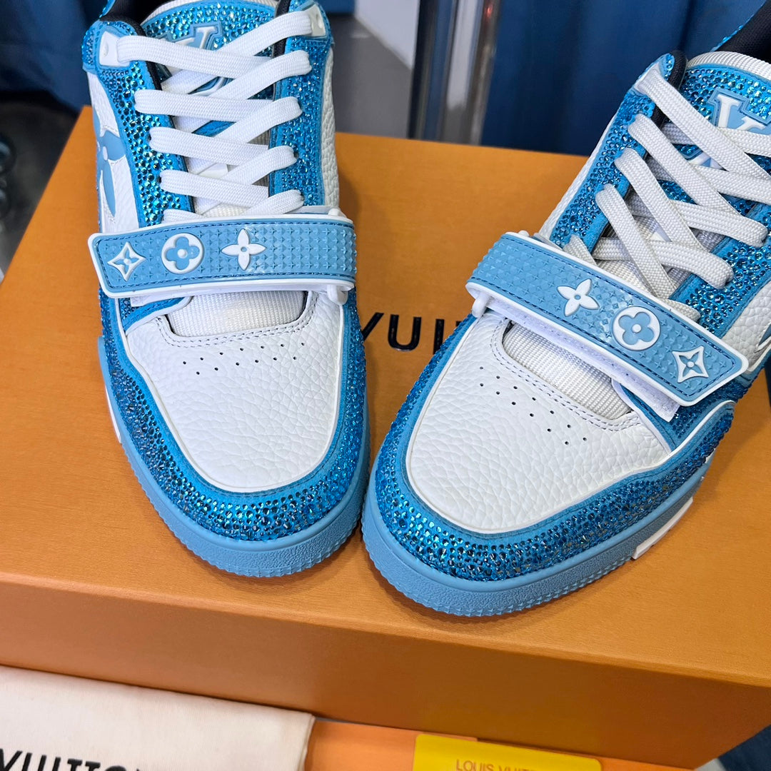 [LOUIS VUITTON] LV Classic Trendy Shoes! Made of imported genuine leather, water-dyed cowhide lining, original version of durable and lightweight, high-quality fine products! Size: 35-45 (46 can be customized)