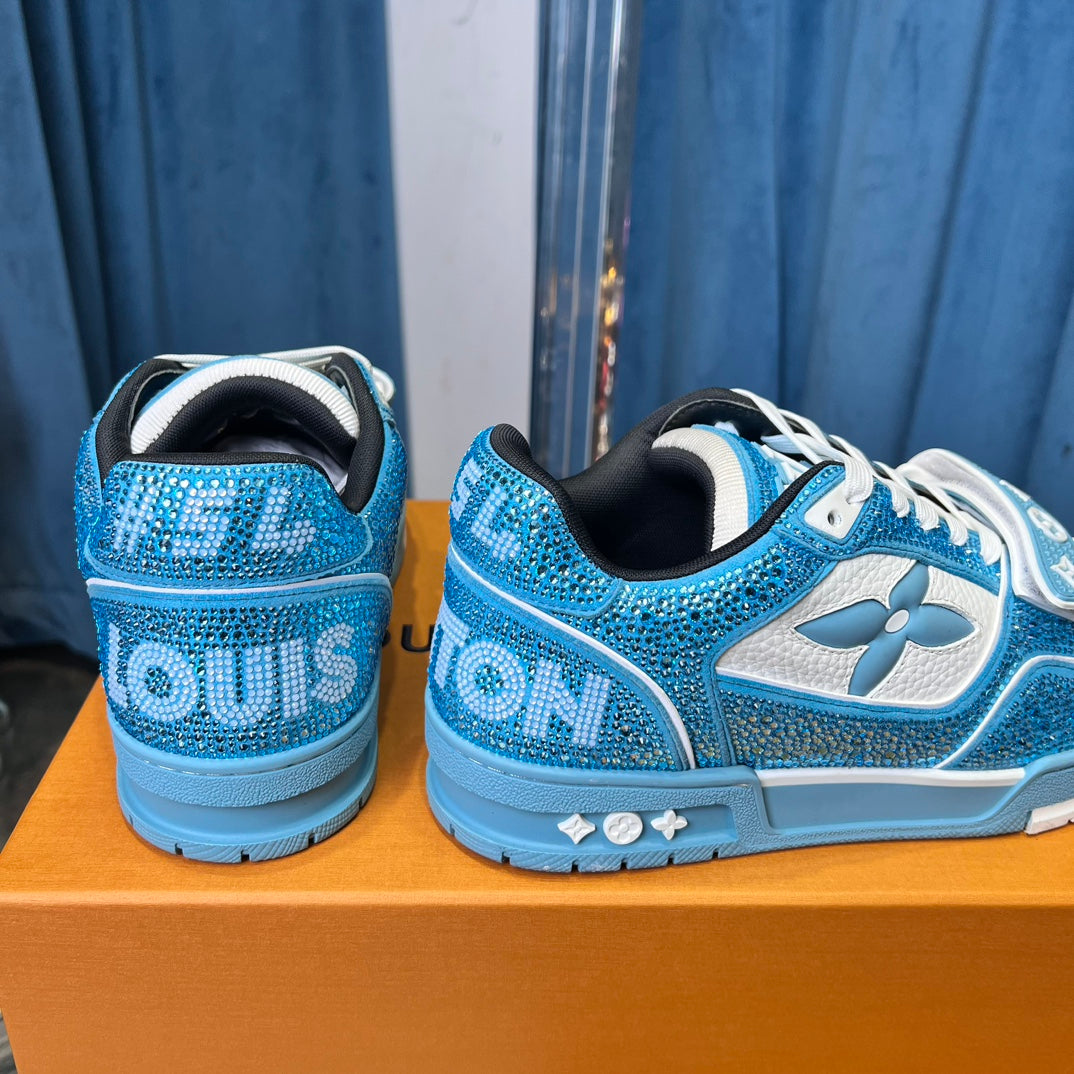 [LOUIS VUITTON] LV Classic Trendy Shoes! Made of imported genuine leather, water-dyed cowhide lining, original version of durable and lightweight, high-quality fine products! Size: 35-45 (46 can be customized)