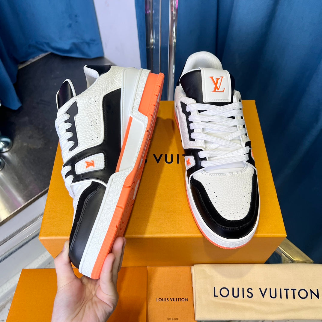 [LOUIS VUITTON] LV Classic Trendy Shoes! Made of imported genuine leather, water-dyed cowhide lining, original version of durable and lightweight, high-quality fine products! Size: 35-45 (46 can be customized)