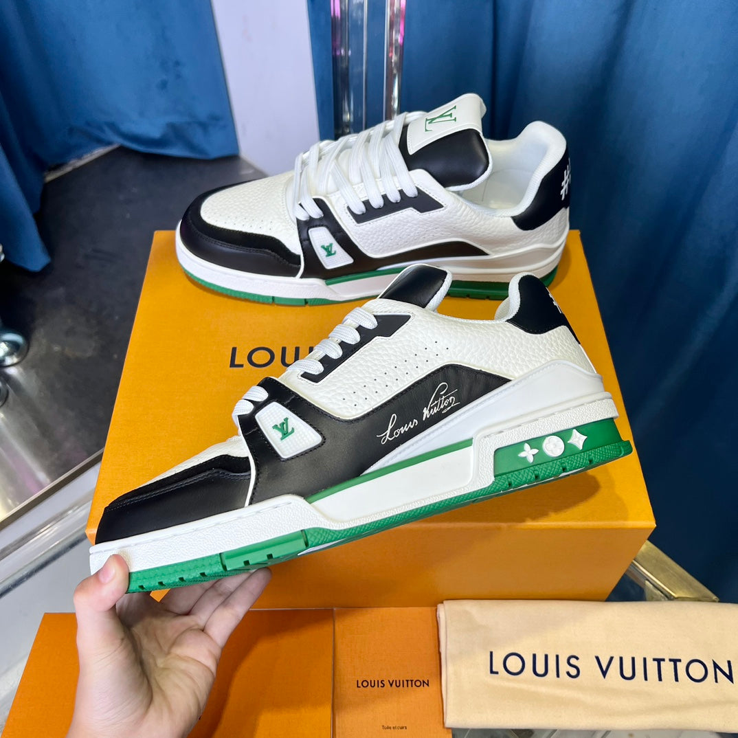 [LOUIS VUITTON] LV Classic Trendy Shoes! Made of imported genuine leather, water-dyed cowhide lining, original version of durable and lightweight, high-quality fine products! Size: 35-45 (46 can be customized)