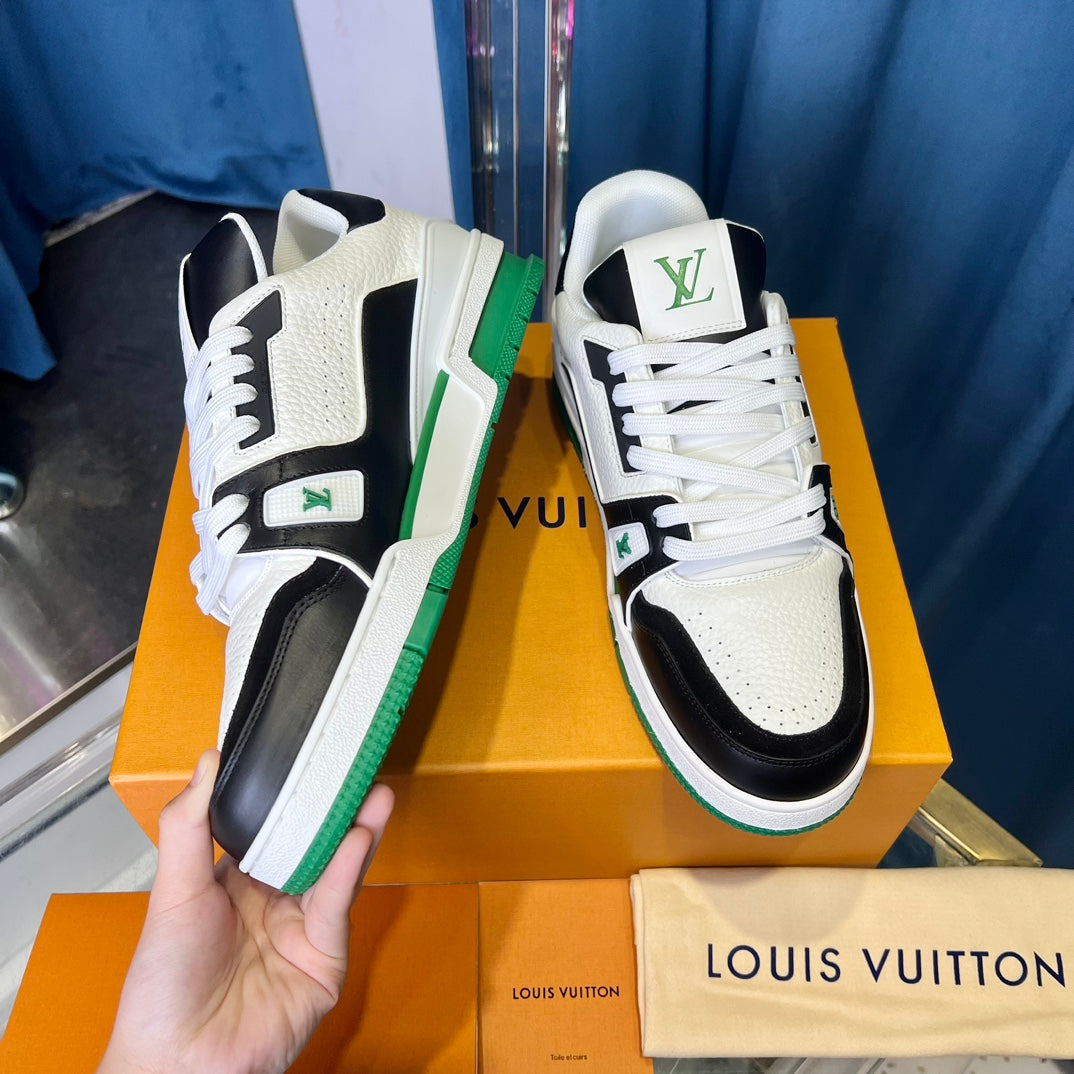 [LOUIS VUITTON] LV Classic Trendy Shoes! Made of imported genuine leather, water-dyed cowhide lining, original version of durable and lightweight, high-quality fine products! Size: 35-45 (46 can be customized)