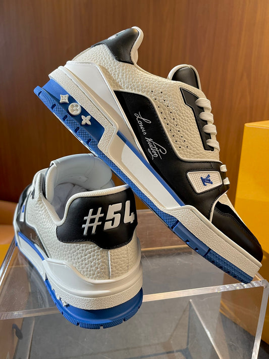 [LOUIS VUITTON] LV Classic Trendy Shoes! Made of imported genuine leather, water-dyed cowhide lining, original version of durable and lightweight, high-quality fine products! Size: 35-45 (46 can be customized)