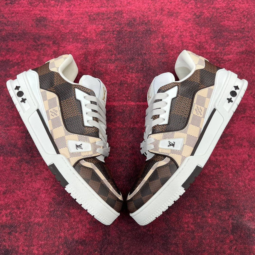 [LOUIS VUITTON] LV Classic Trendy Shoes! Made of imported genuine leather, water-dyed cowhide lining, original version of durable and lightweight, high-quality fine products! Size: 35-45 (46 can be customized)