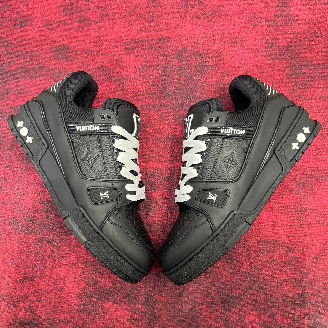 [LOUIS VUITTON] LV Classic Trendy Shoes! Made of imported genuine leather, water-dyed cowhide lining, original version of durable and lightweight, high-quality fine products! Size: 35-45 (46 can be customized)