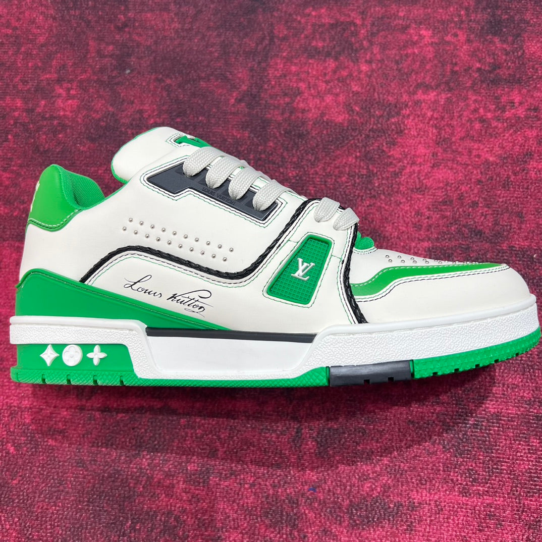 [LOUIS VUITTON] LV Classic Trendy Shoes! Made of imported genuine leather, water-dyed cowhide lining, original version of durable and lightweight, high-quality fine products! Size: 35-45 (46 can be customized)