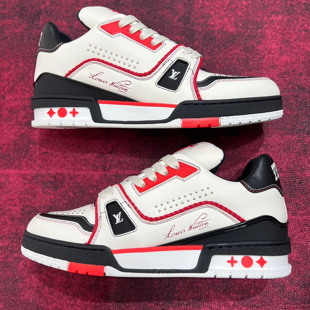 [LOUIS VUITTON] LV Classic Trendy Shoes! Made of imported genuine leather, water-dyed cowhide lining, original version of durable and lightweight, high-quality fine products! Size: 35-45 (46 can be customized)