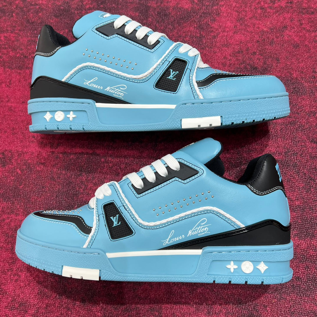 [LOUIS VUITTON] LV Classic Trendy Shoes! Made of imported genuine leather, water-dyed cowhide lining, original version of durable and lightweight, high-quality fine products! Size: 35-45 (46 can be customized)
