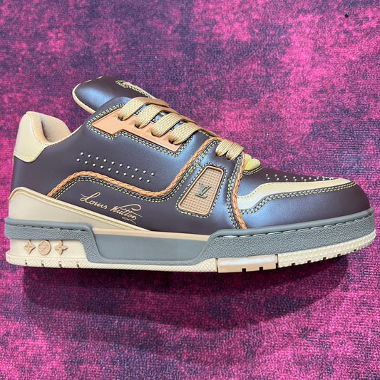 [LOUIS VUITTON] LV Classic Trendy Shoes! Made of imported genuine leather, water-dyed cowhide lining, original version of durable and lightweight, high-quality fine products! Size: 35-45 (46 can be customized)