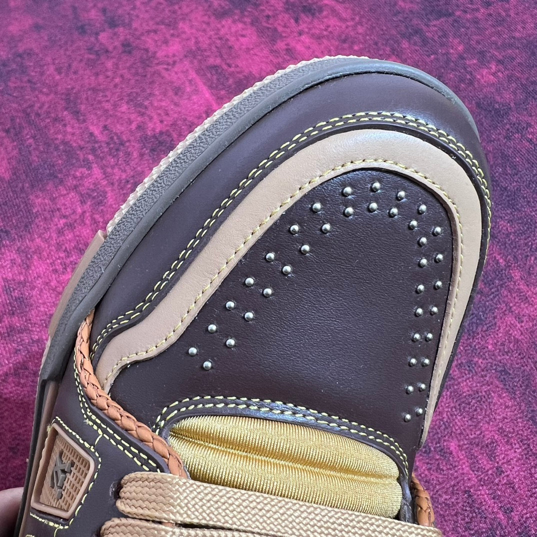 [LOUIS VUITTON] LV Classic Trendy Shoes! Made of imported genuine leather, water-dyed cowhide lining, original version of durable and lightweight, high-quality fine products! Size: 35-45 (46 can be customized)