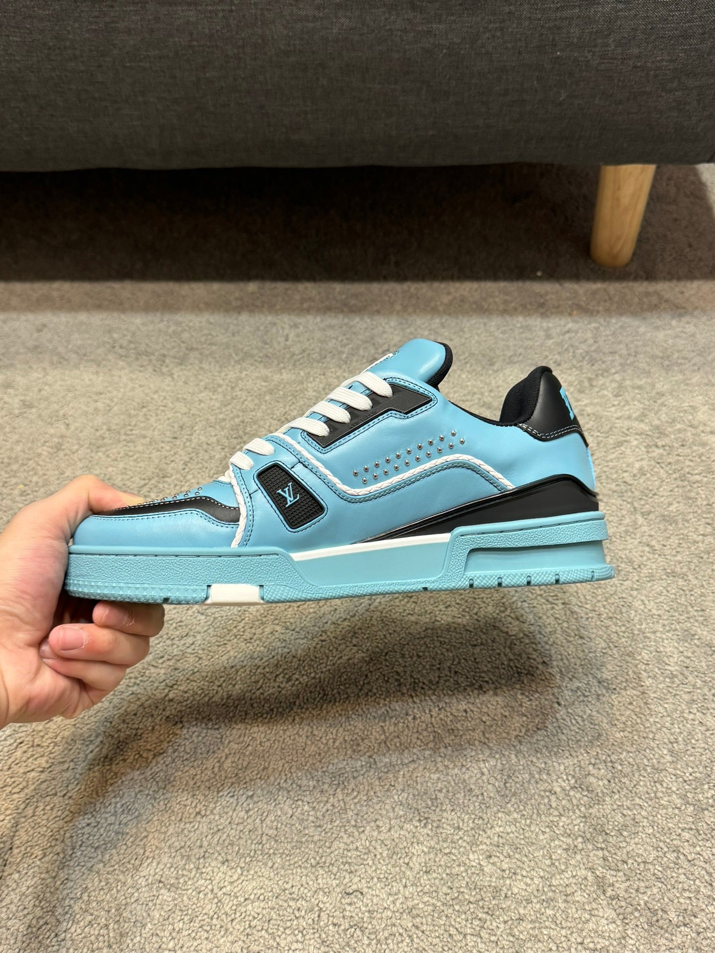 [LOUIS VUITTON] LV Classic Trendy Shoes! Made of imported genuine leather, water-dyed cowhide lining, original version of durable and lightweight, high-quality fine products! Size: 35-45 (46 can be customized)