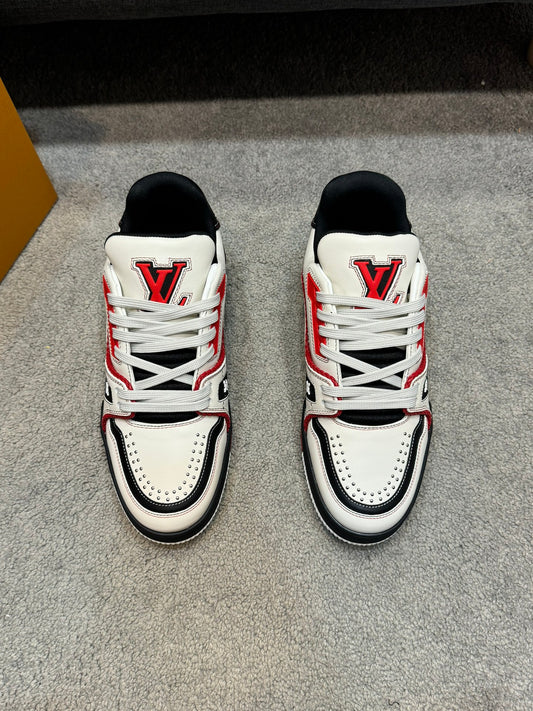 [LOUIS VUITTON] LV Classic Trendy Shoes! Made of imported genuine leather, water-dyed cowhide lining, original version of durable and lightweight, high-quality fine products! Size: 35-45 (46 can be customized)