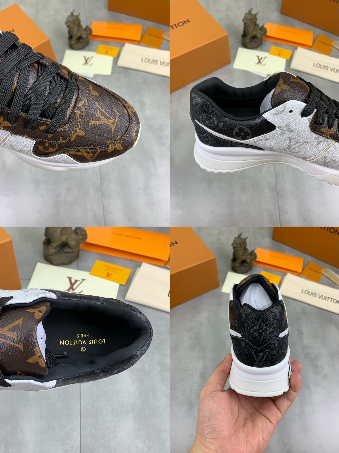[LOUIS VUITTON] LV Classic Trendy Shoes! Made of imported genuine leather, water-dyed cowhide