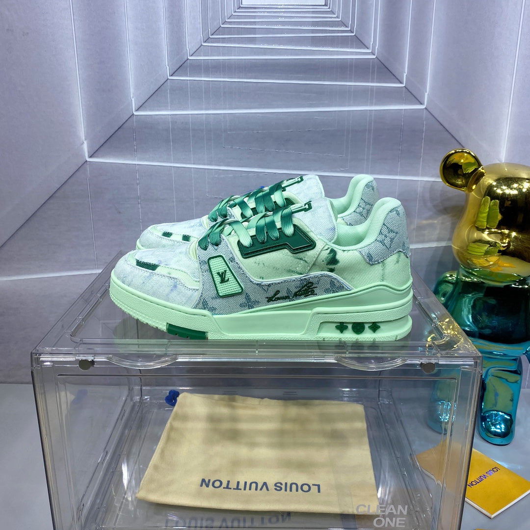 [LOUIS VUITTON] LV Classic Trendy Shoes! Made of imported genuine leather, water-dyed cowhide