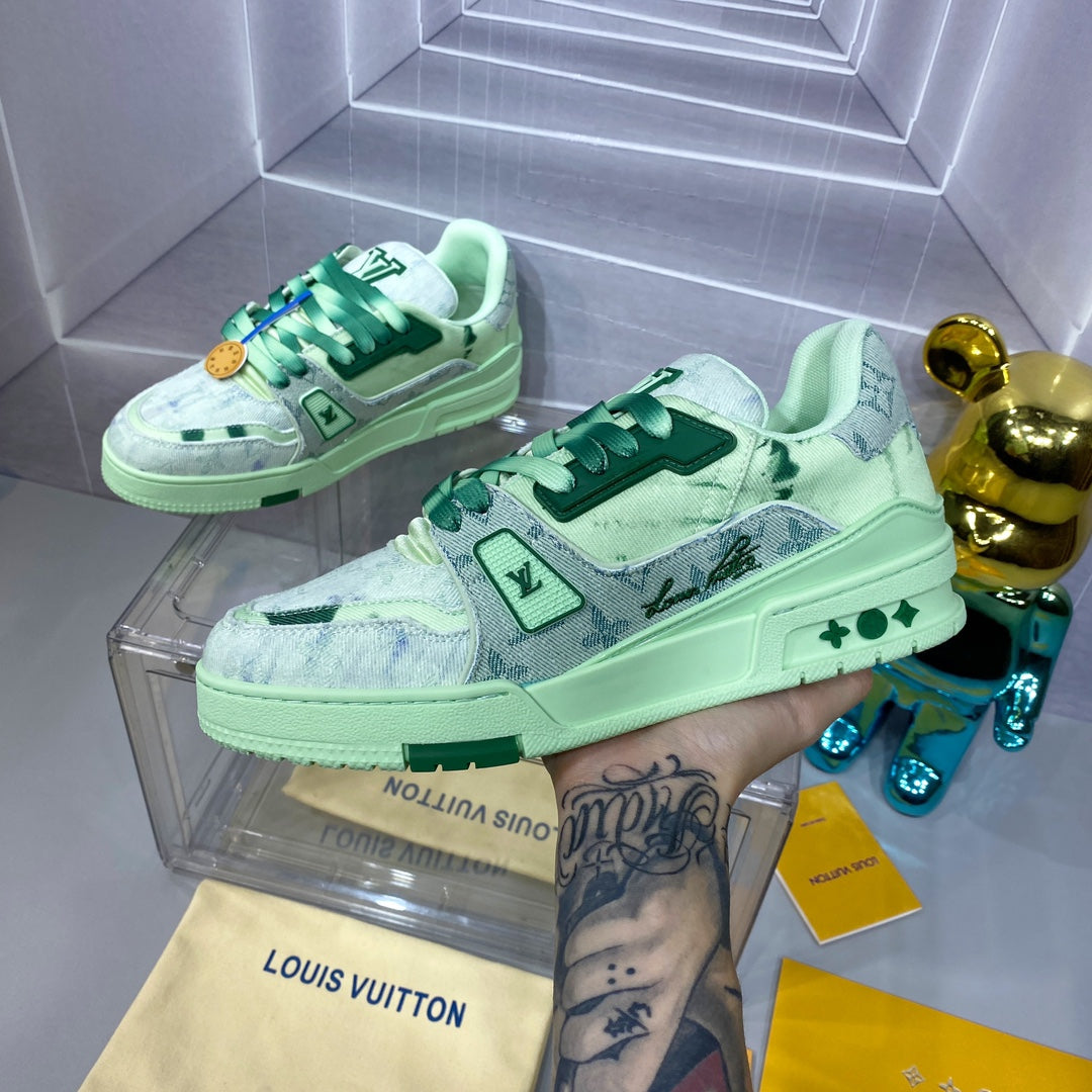 [LOUIS VUITTON] LV Classic Trendy Shoes! Made of imported genuine leather, water-dyed cowhide