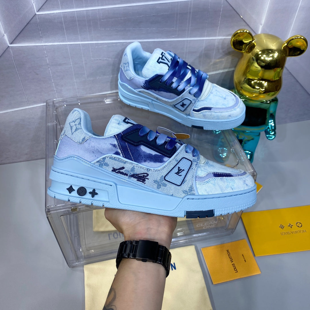 [LOUIS VUITTON] LV Classic Trendy Shoes! Made of imported genuine leather, water-dyed cowhide
