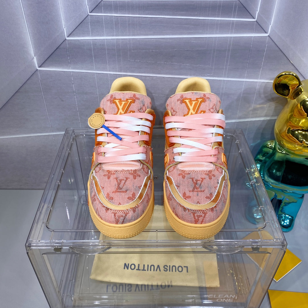 [LOUIS VUITTON] LV Classic Trendy Shoes! Made of imported genuine leather, water-dyed cowhide