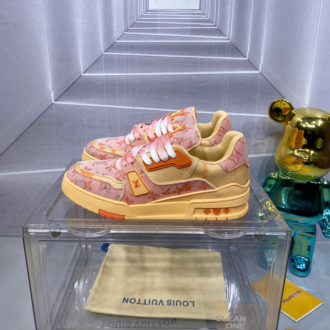 [LOUIS VUITTON] LV Classic Trendy Shoes! Made of imported genuine leather, water-dyed cowhide