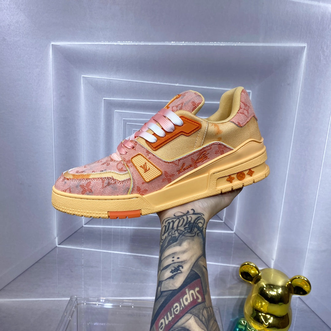 [LOUIS VUITTON] LV Classic Trendy Shoes! Made of imported genuine leather, water-dyed cowhide