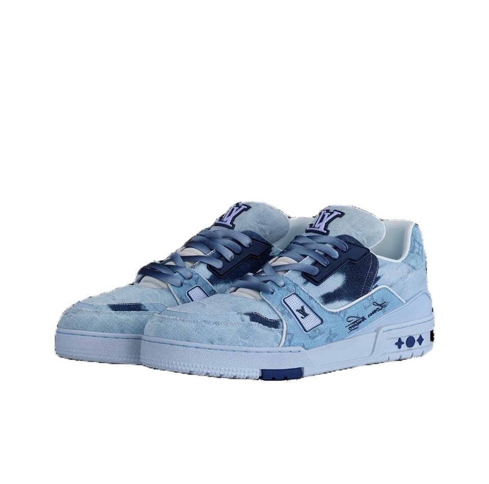 [LOUIS VUITTON] LV Classic Trendy Shoes! Made of imported genuine leather, water-dyed cowhide