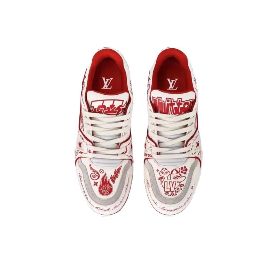 [LOUIS VUITTON] LV Classic Trendy Shoes! Made of imported genuine leather, water-dyed cowhide