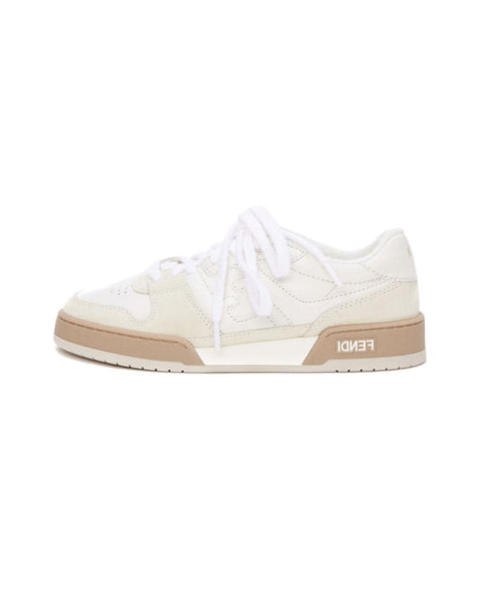 FENDI Match calfskin round toe lace-up platform low top sneakersSize: 36-45