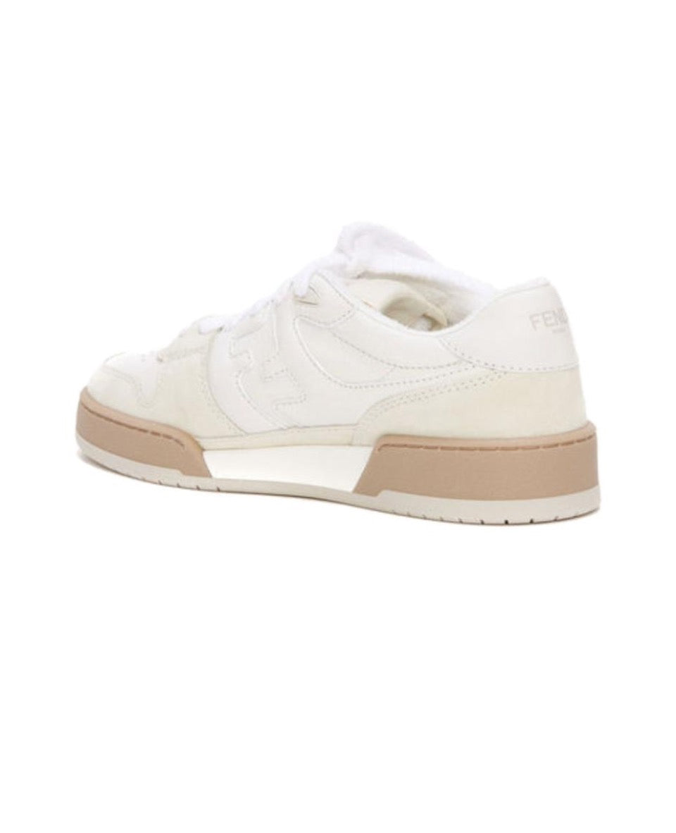 FENDI Match calfskin round toe lace-up platform low top sneakersSize: 36-45