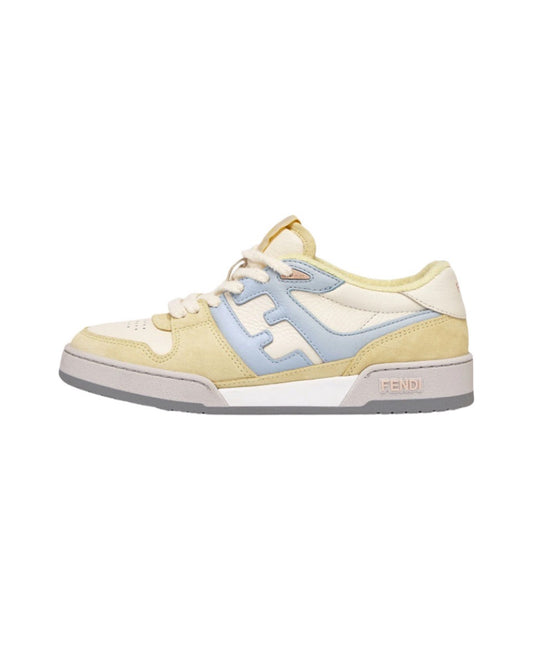 FENDI Match calfskin round toe lace-up platform low top sneakersSize: 36-45