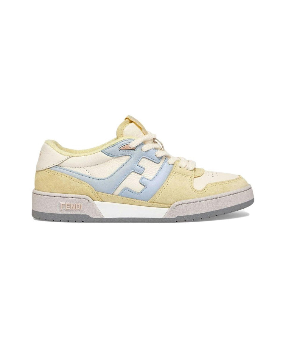 FENDI Match calfskin round toe lace-up platform low top sneakersSize: 36-45