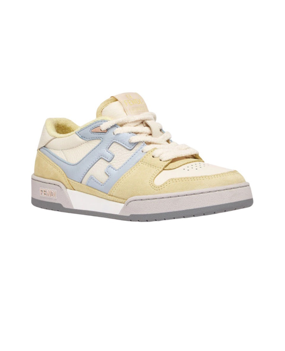 FENDI Match calfskin round toe lace-up platform low top sneakersSize: 36-45