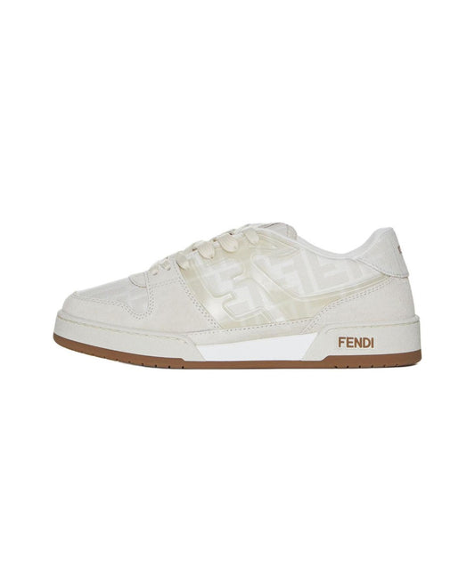 FENDI Match calfskin round toe lace-up platform low top sneakersSize: 36-45