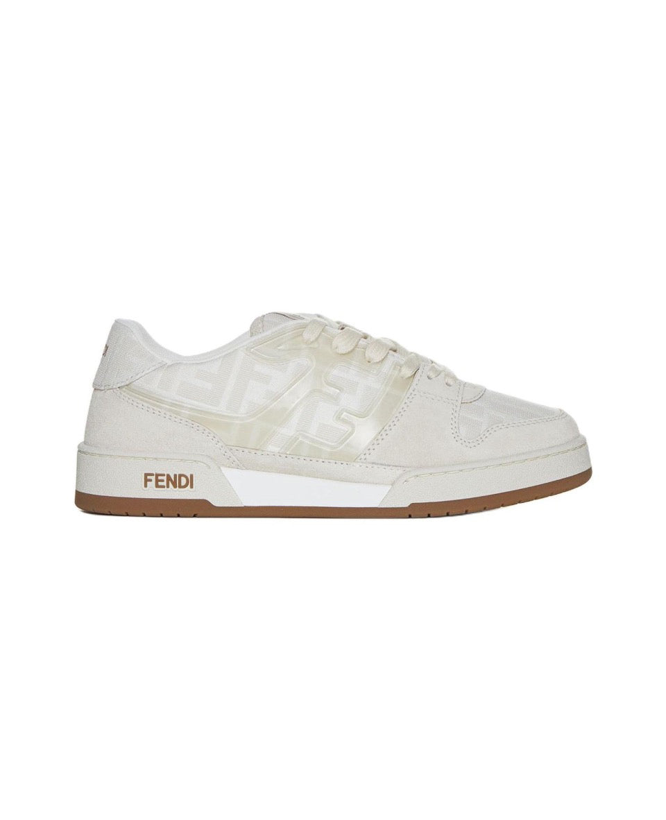 FENDI Match calfskin round toe lace-up platform low top sneakersSize: 36-45