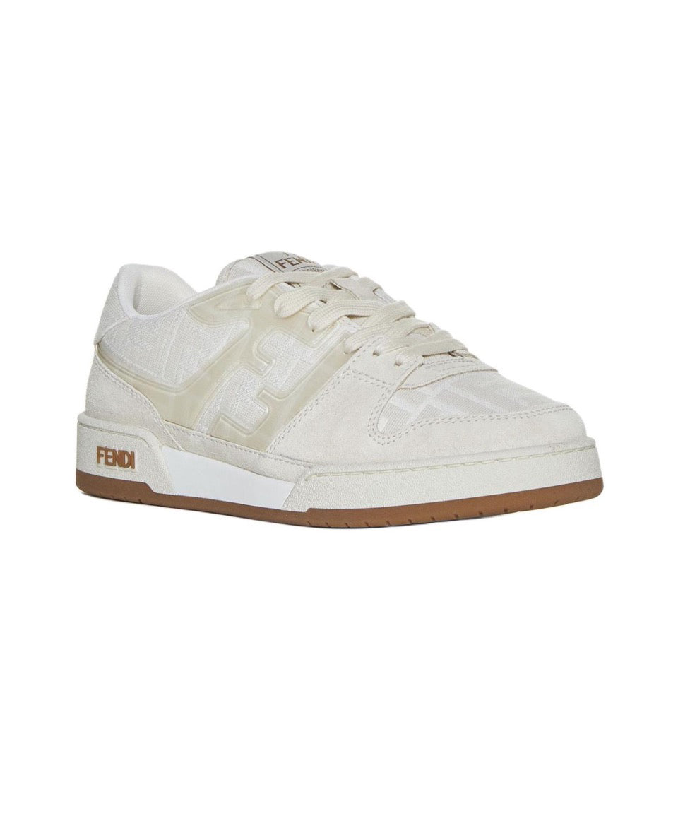 FENDI Match calfskin round toe lace-up platform low top sneakersSize: 36-45