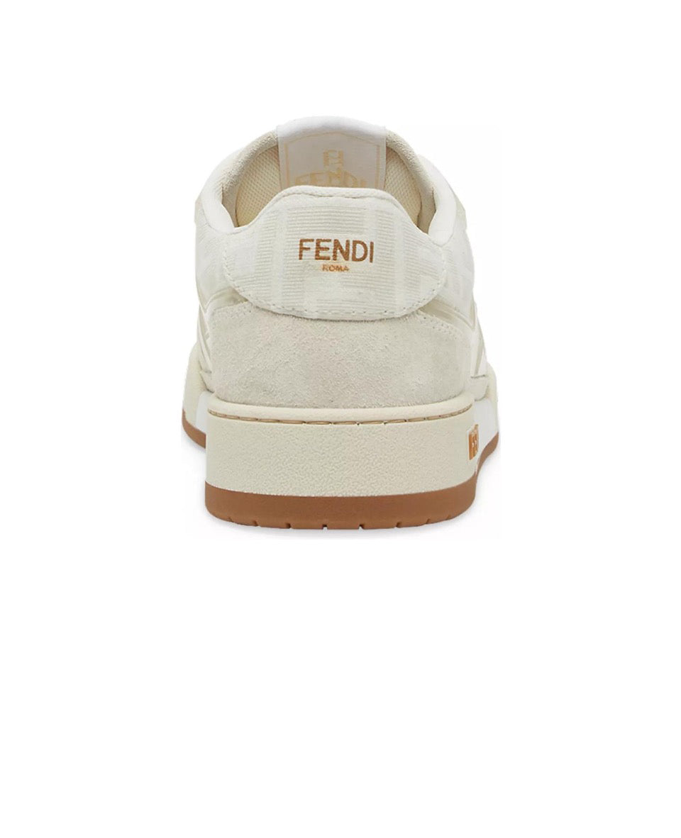 FENDI Match calfskin round toe lace-up platform low top sneakersSize: 36-45