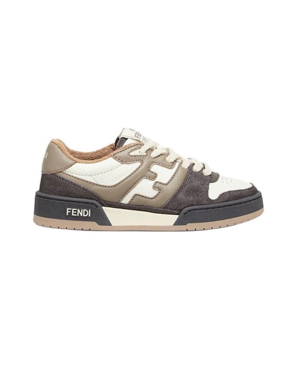 FENDI Match calfskin round toe lace-up platform low top sneakersSize: 36-45