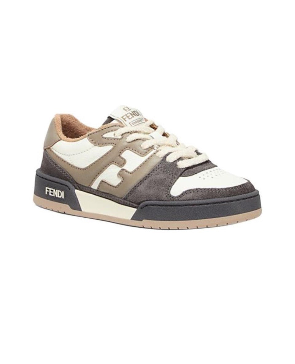 FENDI Match calfskin round toe lace-up platform low top sneakersSize: 36-45