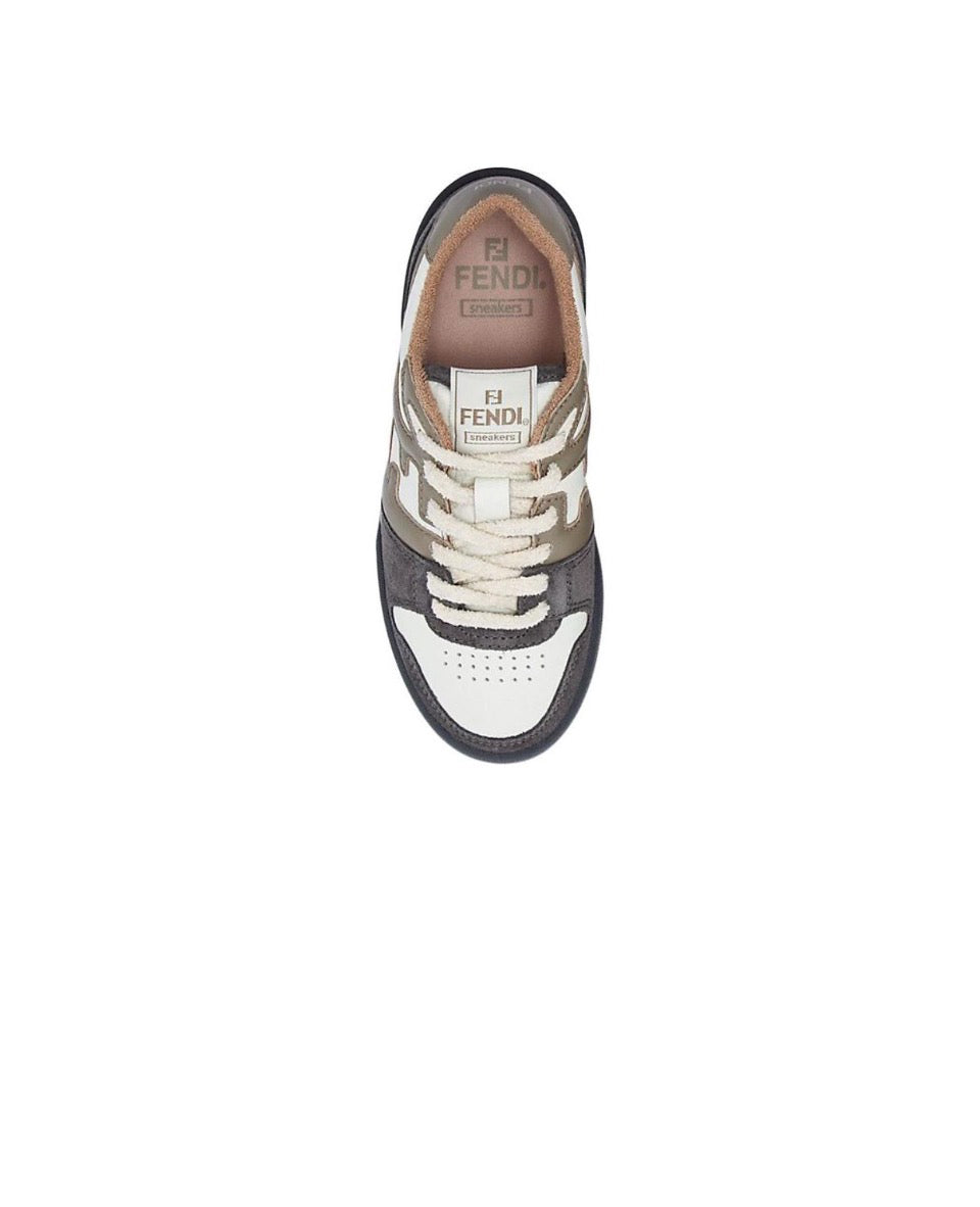 FENDI Match calfskin round toe lace-up platform low top sneakersSize: 36-45