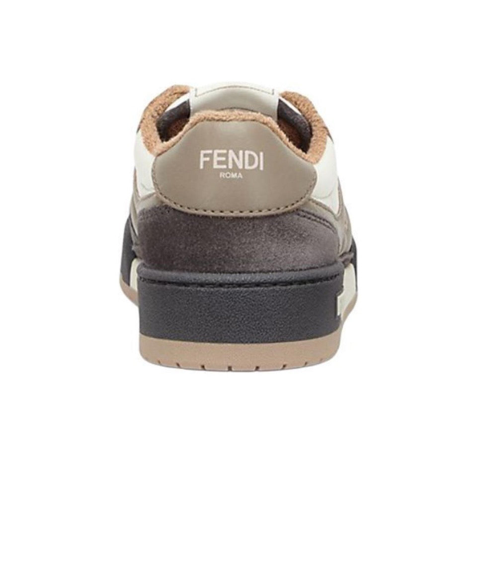 FENDI Match calfskin round toe lace-up platform low top sneakersSize: 36-45