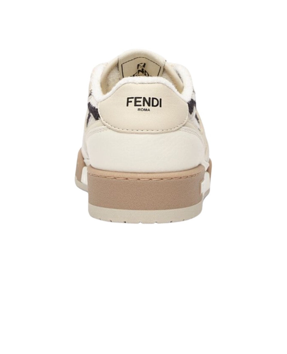 FENDI Match calfskin round toe lace-up platform low top sneakersSize: 36-45