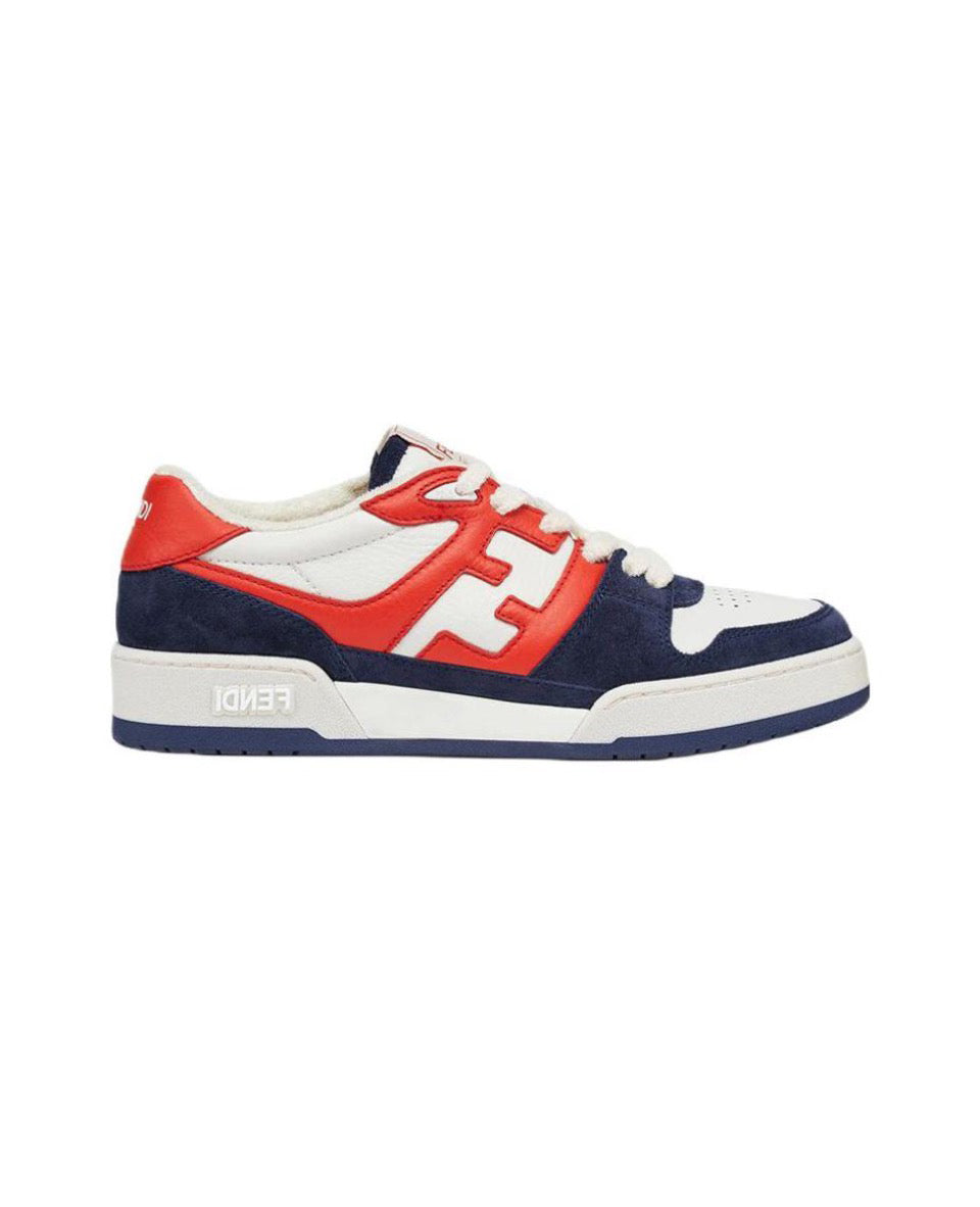 FENDI Match calfskin round toe lace-up platform low top sneakersSize: 36-45