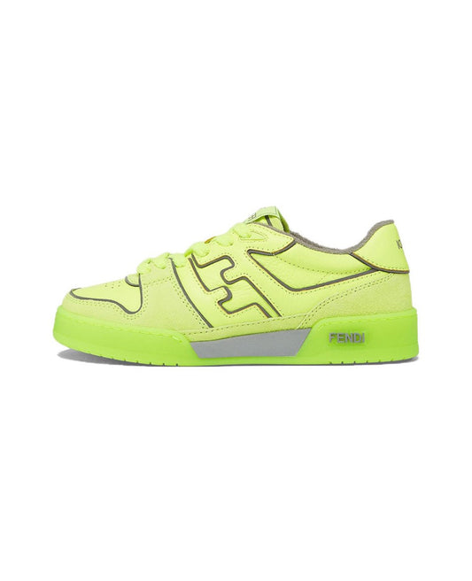 FENDI Match calfskin round toe lace-up platform low top sneakersSize: 36-45