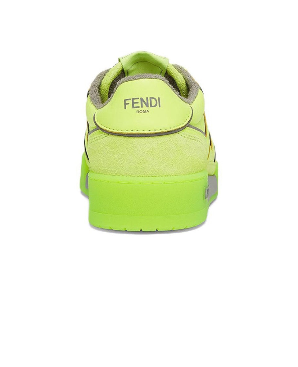 FENDI Match calfskin round toe lace-up platform low top sneakersSize: 36-45