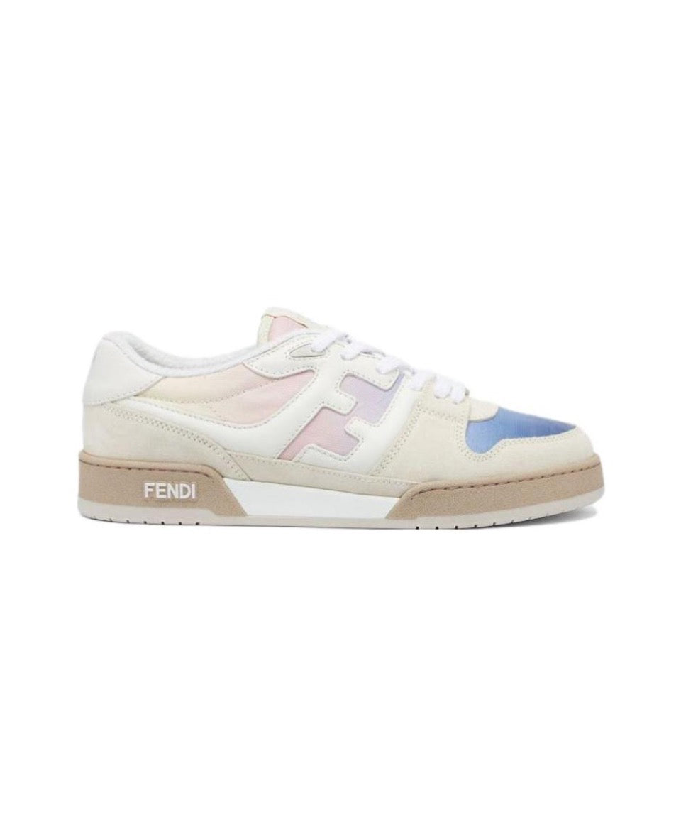 FENDI Match calfskin round toe lace-up platform low top sneakersSize: 36-45