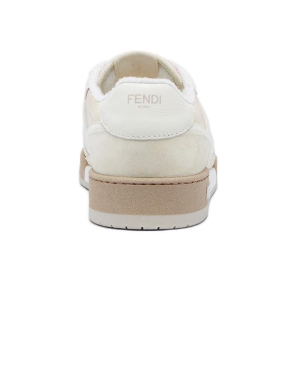 FENDI Match calfskin round toe lace-up platform low top sneakersSize: 36-45