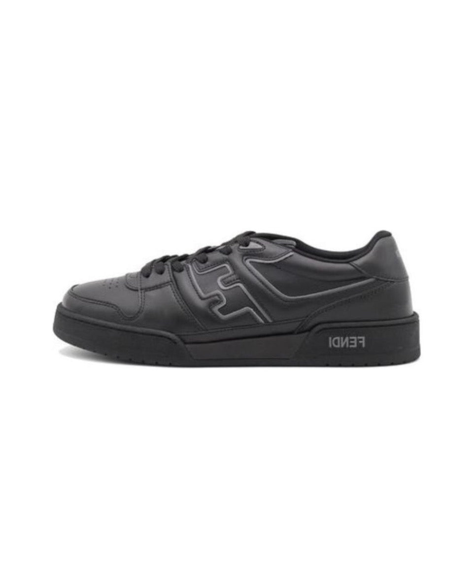 FENDI Match calfskin round toe lace-up platform low top sneakersSize: 36-45