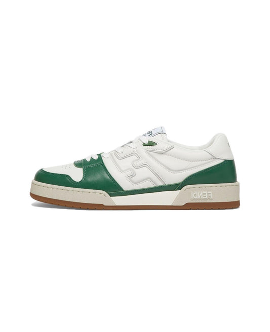 FENDI Match calfskin round toe lace-up platform low top sneakersSize: 36-45