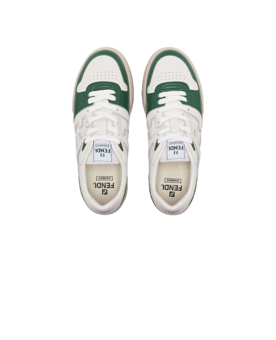 FENDI Match calfskin round toe lace-up platform low top sneakersSize: 36-45