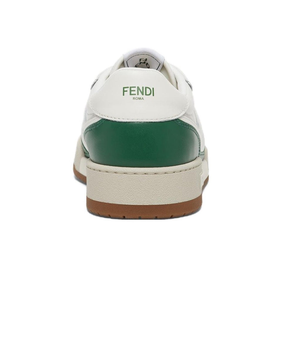 FENDI Match calfskin round toe lace-up platform low top sneakersSize: 36-45