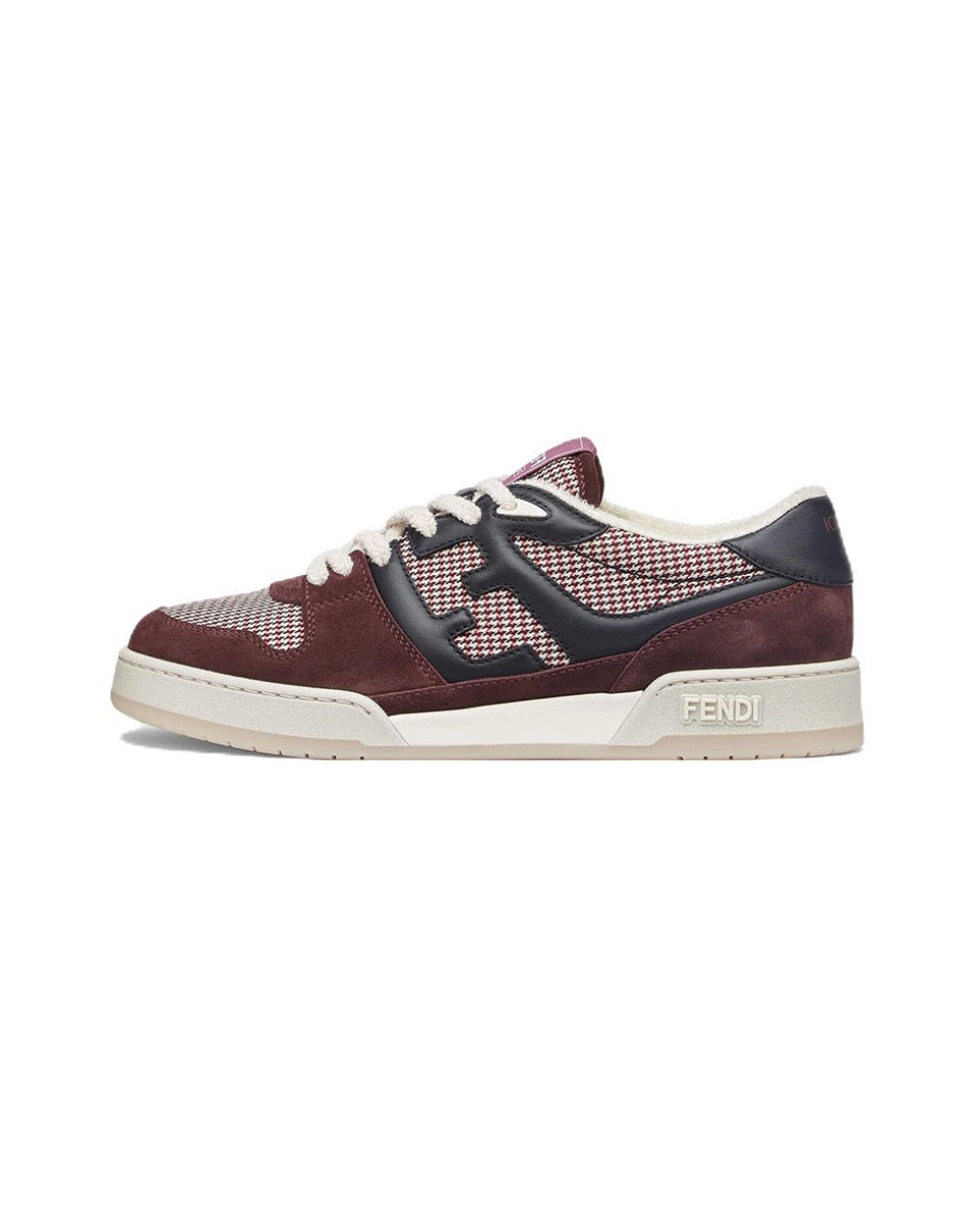 FENDI Match calfskin round toe lace-up platform low top sneakersSize: 36-45
