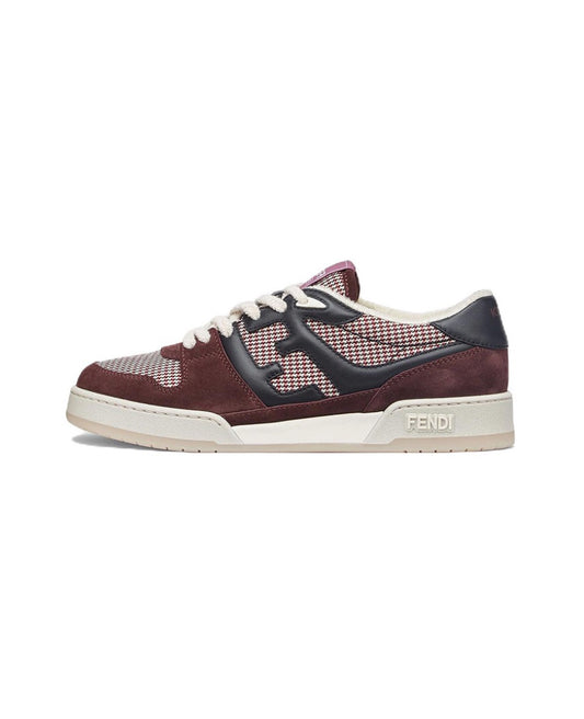 FENDI Match calfskin round toe lace-up platform low top sneakersSize: 36-45