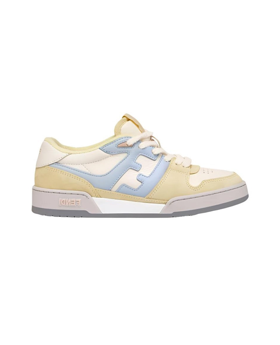FENDI Match calfskin round toe lace-up platform low top sneakersSize: 36-45